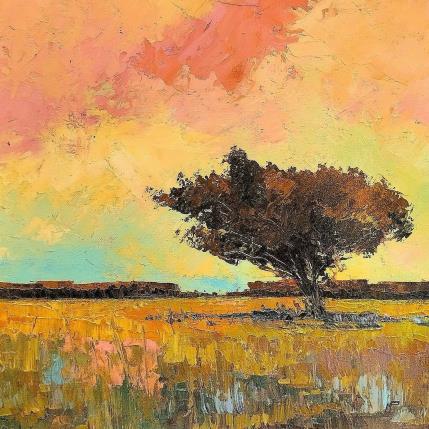 Peinture Te espero bajo el arbol par Max Pedreira | Tableau Impressionnisme Acrylique Paysages