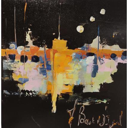 Peinture Eclipse lunaire par Bastide d´Izard Armelle | Tableau Abstrait Acrylique Architecture