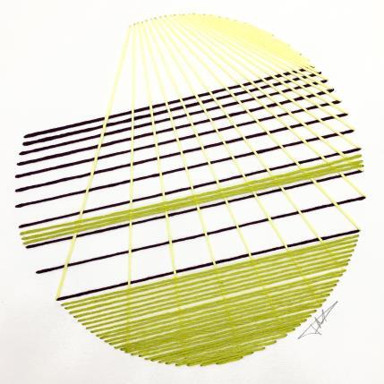 Peinture FILICHROMA 4 par Pinsard Marine | Tableau Matiérisme Textile Minimaliste