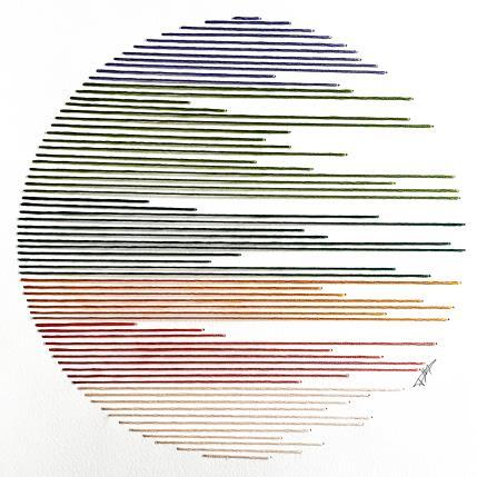 Peinture Filichroma 22 par Pinsard Marine | Tableau Matiérisme Textile Minimaliste