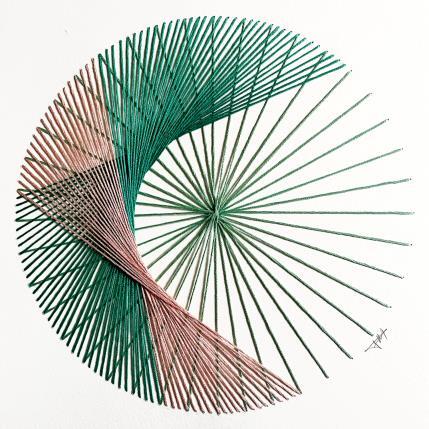 Peinture Filichroma 27 par Pinsard Marine | Tableau Matiérisme Textile Minimaliste