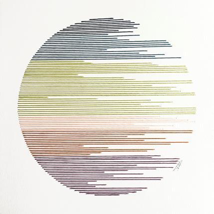 Peinture Filichroma 32 par Pinsard Marine | Tableau Matiérisme Textile Minimaliste