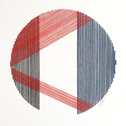 Peinture Filichroma 39 par Pinsard Marine | Tableau Matiérisme Textile Minimaliste