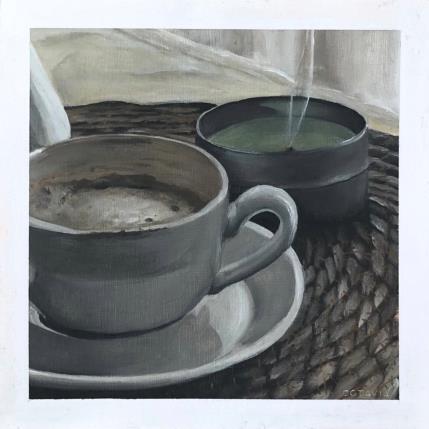 Peinture Réconfort matinal par Sellier Octavia | Tableau Réalisme Huile