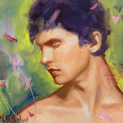 Peinture Méditation par Aubert Nawel | Tableau Figuratif Huile Portraits