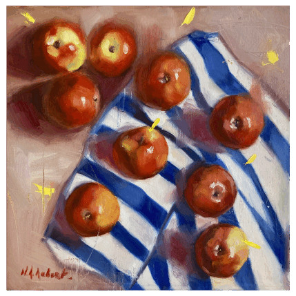 Peinture Abondance  par Aubert Nawel | Tableau Figuratif Huile Natures mortes