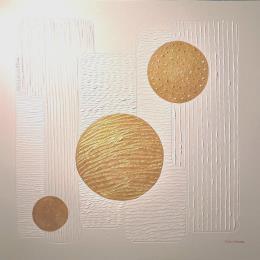 Peinture ARCH CITY SOFT par Caitrin Alexandre | Tableau Matiérisme Encre Architecture, Minimaliste