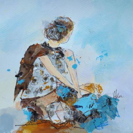 Peinture THALIE par Han | Tableau Figuratif Acrylique, Encre, Papier Portraits