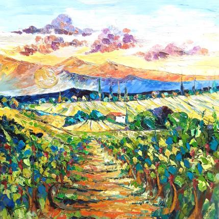 Peinture LE MOIS DE LA RECOLTE 181123 par Laura Rose | Tableau Figuratif Huile Paysages