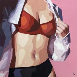 Painting Matin frais by Colin Véronique | Painting Figurative Acrylic Life style, Nude, Pop icons, Portrait