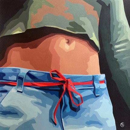 Peinture Le lien par Colin Véronique | Tableau Figuratif Acrylique Mode, Portraits, Scènes de vie