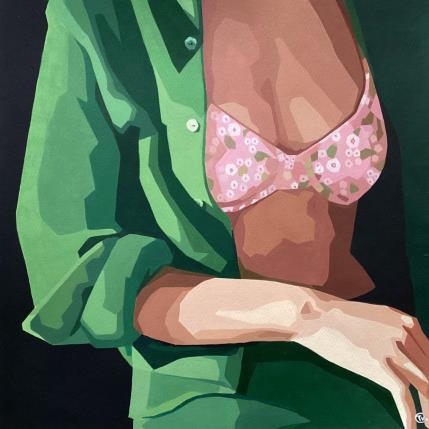 Painting On verra demain by Colin Véronique | Painting Figurative Acrylic Mode, Nude, Portrait