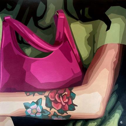 Peinture A fleur de peau par Colin Véronique | Tableau Figuratif Acrylique Mode, Portraits, Société