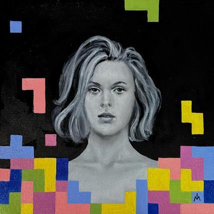 Peinture Tetris par Ivanova Margarita | Tableau Pop-art Huile Portraits