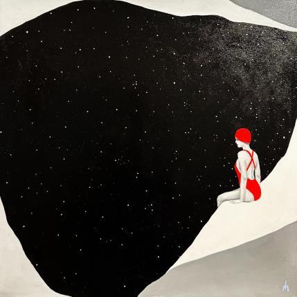 Peinture Oasis  par Ivanova Margarita | Tableau Pop-art Huile Minimaliste