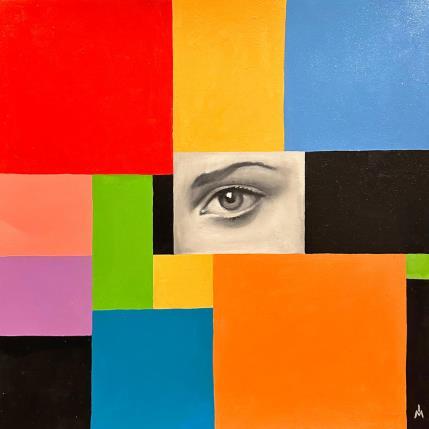 Peinture Peephole par Ivanova Margarita | Tableau Pop-art Huile Portraits