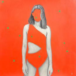 Painting Mimicry  by Ivanova Margarita | Painting Pop-art Oil Nude
