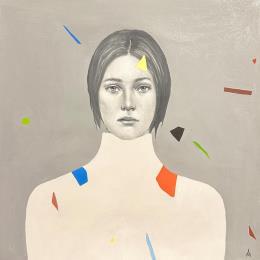 Painting Fog  by Ivanova Margarita | Painting Surrealism Oil Portrait