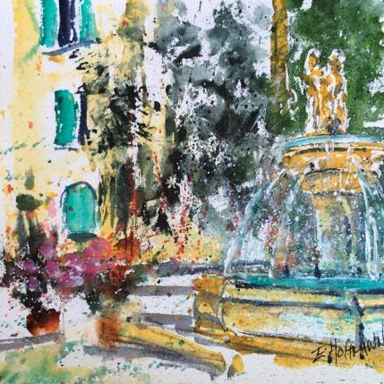 Painting  Au frais by Hoffmann Elisabeth | Painting Figurative Watercolor Landscapes, Life style, Nature