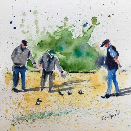 Peinture  Je te dis qu’elle est bonne ! par Hoffmann Elisabeth | Tableau Figuratif Aquarelle Scènes de vie