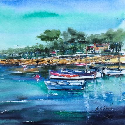 Peinture  Harmonie  par Hoffmann Elisabeth | Tableau Figuratif Aquarelle Marine