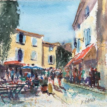 Peinture  Ambiance provençale  par Hoffmann Elisabeth | Tableau Figuratif Aquarelle Urbain