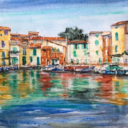 Peinture Reflets colorés par Hoffmann Elisabeth | Tableau Figuratif Aquarelle Marine