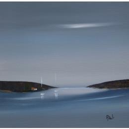 Painting Douceur Marine 58 by Roussel Marie-Ange et Fanny | Painting Figurative Oil Marine, Minimalist, Pop icons