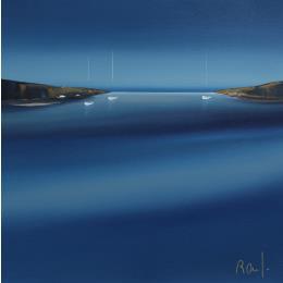 Peinture Emotions Marine 58 par Roussel Marie-Ange et Fanny | Tableau Figuratif Huile Marine, Minimaliste