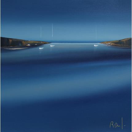 Peinture Emotions Marine 58 par Roussel Marie-Ange et Fanny | Tableau Figuratif Huile Marine, Minimaliste