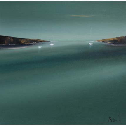 Peinture Ambiance 58 par Roussel Marie-Ange et Fanny | Tableau Figuratif Huile Marine, Minimaliste