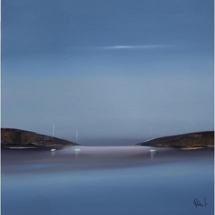 Peinture Douce Quiétude 58 par Roussel Marie-Ange et Fanny | Tableau Figuratif Huile Marine, Minimaliste