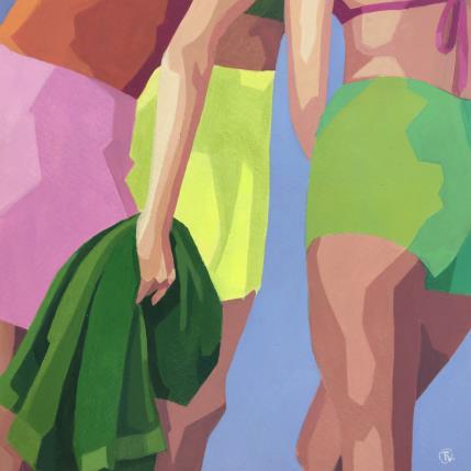 Peinture Allons-y par Colin Véronique | Tableau Figuratif Acrylique Scènes de vie