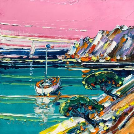 Pintura La calanque Bleue por Corbière Liisa | Pintura Figurative Oil Landscapes, Marine