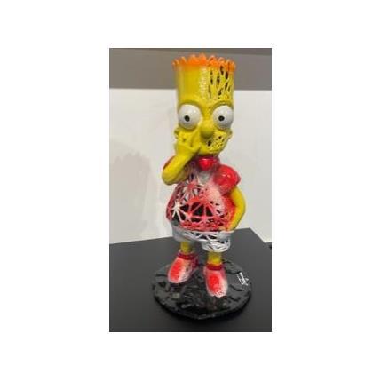 Sculpture Supreme Bart Face par Mikhel Julien | Sculpture Pop-art Graffiti, Résine