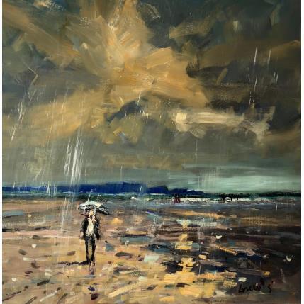 Peinture L'averse par Greco Salvatore | Tableau Figuratif Huile