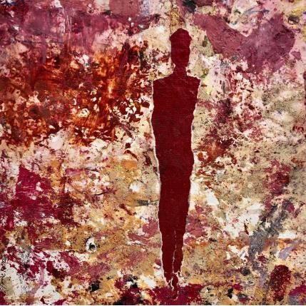 Peinture Feux d'artifice par Rocco Sophie | Tableau Art Singulier Acrylique, Collage, Sable