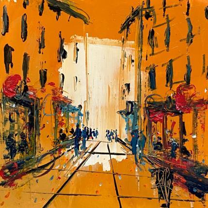 Peinture Orange par Raffin Christian | Tableau Figuratif Huile Urbain
