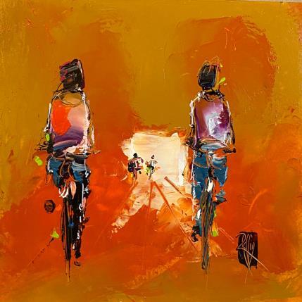 Painting Au Parc by Raffin Christian | Painting Figurative Oil Life style