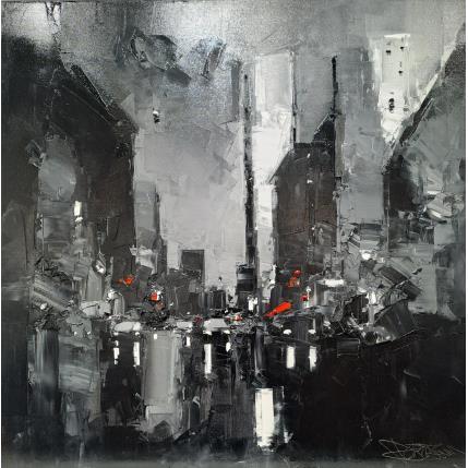Peinture Black City par Castan Daniel | Tableau Figuratif Huile Urbain