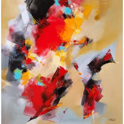 Peinture Sunny day - sunday par Virgis | Tableau Abstrait Huile Minimaliste