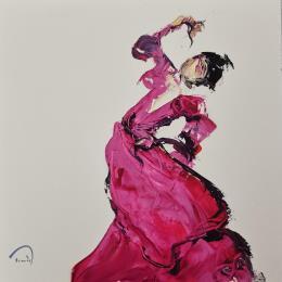 Gemälde La morena von Tomàs | Gemälde Figurativ Öl Porträt