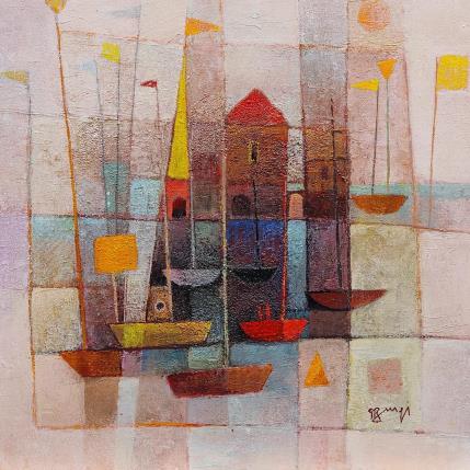 Peinture La grande tour AP 130 par Burgi Roger | Tableau Figuratif Acrylique Marine