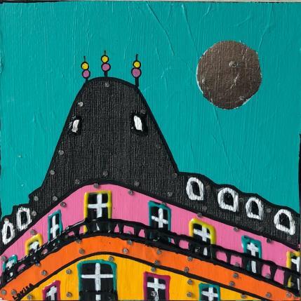 Peinture De mon balcon par Lovisa | Tableau Figuratif Bois Urbain