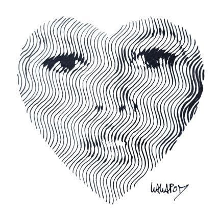 Peinture Cœur Bardot noir par Wawapod | Tableau Pop-art Acrylique, Posca Icones Pop