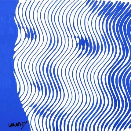 Peinture Mini jeune fille bleue par Wawapod | Tableau Pop-art Acrylique, Posca Icones Pop