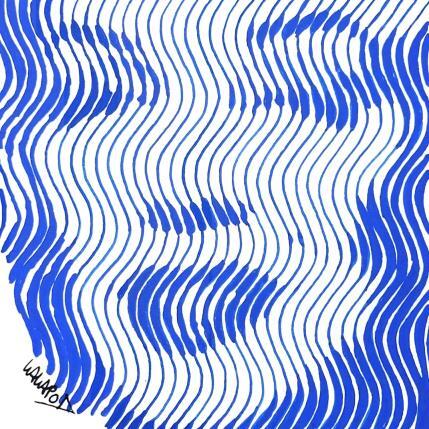 Peinture Mini monroe bleu par Wawapod | Tableau Pop-art Acrylique, Posca Icones Pop