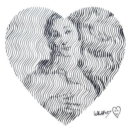 Peinture Cœur botticelli noir par Wawapod | Tableau Pop-art Acrylique, Posca Icones Pop