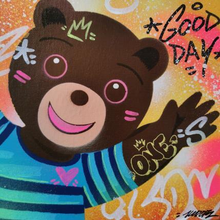 Painting Petit ours brun  by Kedarone | Painting Pop-art Acrylic, Graffiti Pop icons