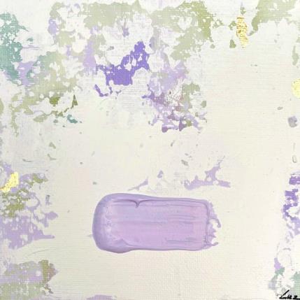 Peinture Délicatesse par Luz Alexandra | Tableau Abstrait Acrylique, Feuille d'or Minimaliste